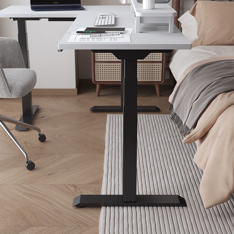 Bureau assis debout graphiste Flexispot E7L setup créatif