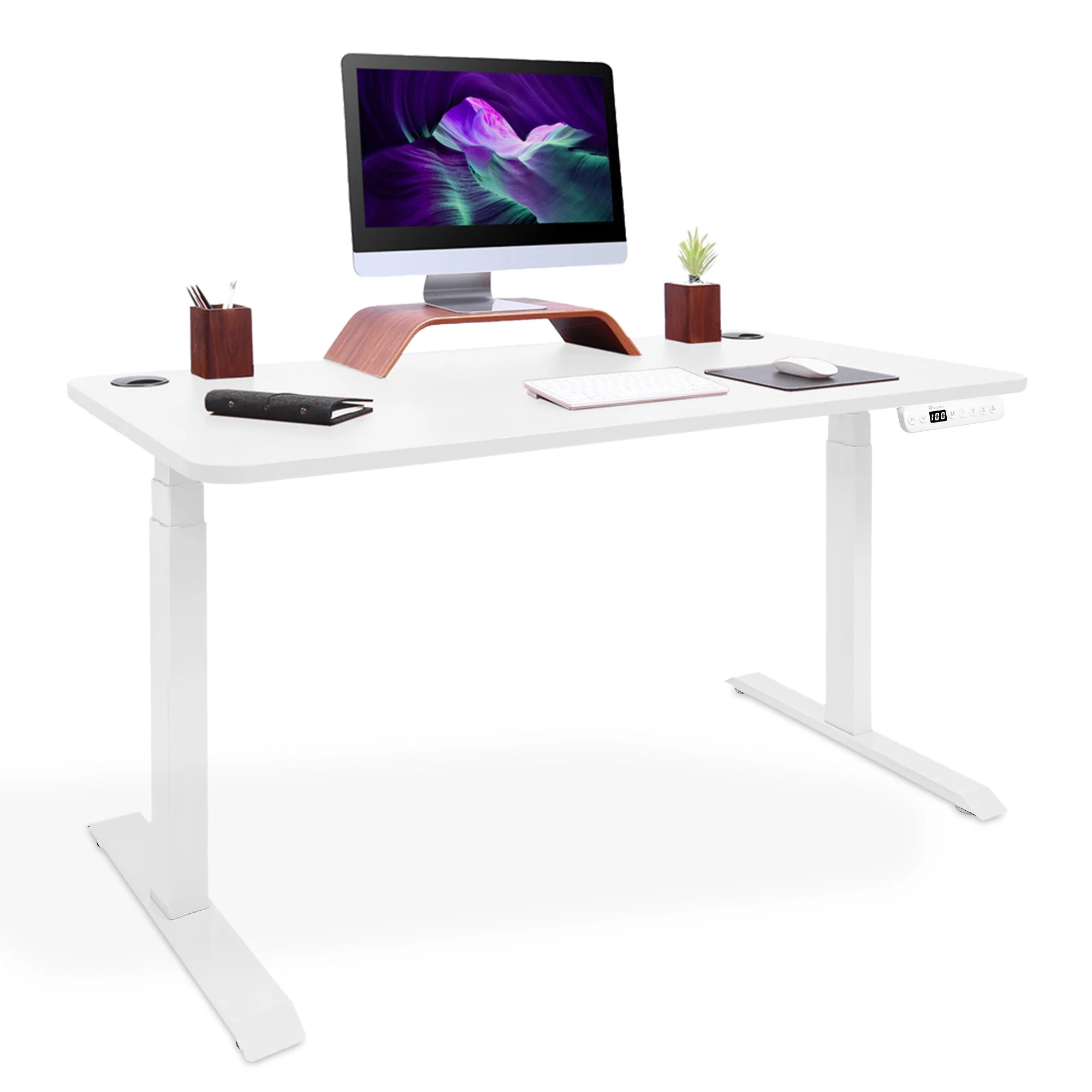 Bureau assis debout Kqueo Dynamic double moteur français