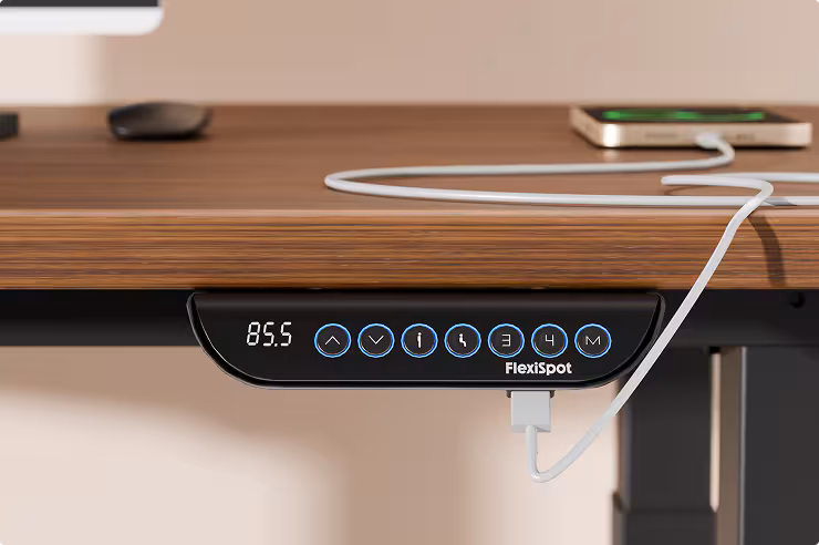 Panneau de commande du Flexispot E2Q avec 4 mémoires de hauteur